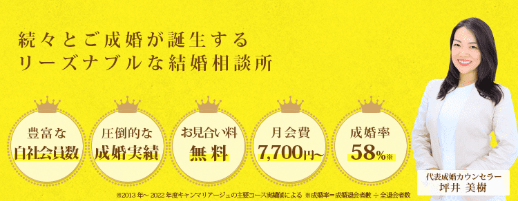 結婚相談所キャンマリアージュは業界最高水準の成婚数と成婚率！